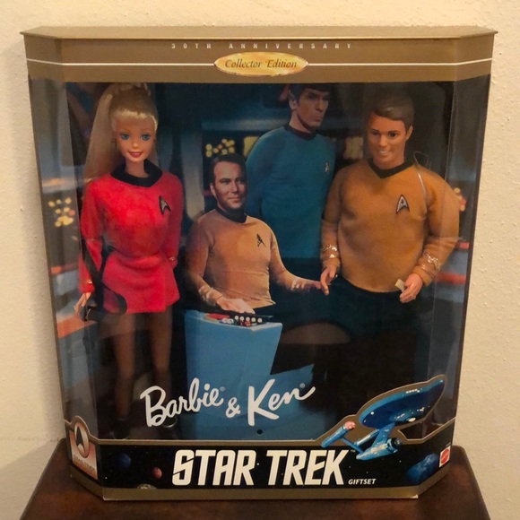 barbie and ken star trek gift set